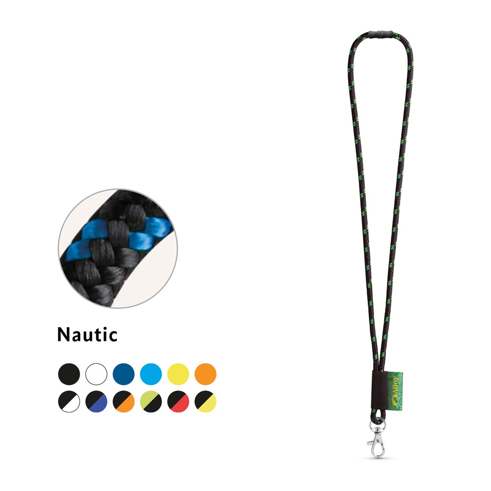 MANSFIELD. NAUTIC Lanyard-Set, lang (Ø 7 mm), mit 9 mm Hebelkarabiner und Ø 7 mm Sicherheitsverschluss.