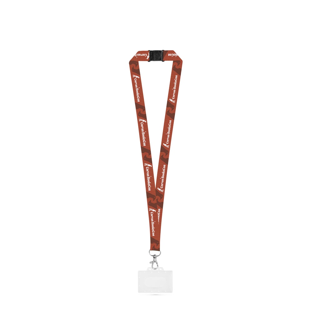 BARNSLEY. SUBLIMATION Lanyard-Set Long II (20 mm) aus recyceltem Polyester (100 % rPET) mit 20-mm-Karabiner, Sicherheitsverschluss und stabilem Ausweishalter (91 x 68 mm).