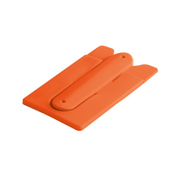 CARVER. Kartenhalter mit Silikon-Handyhalterung. - 128 - Orange
