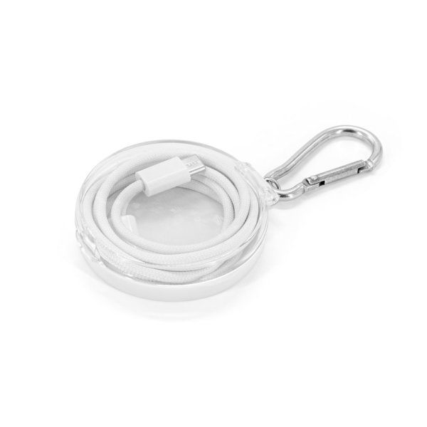 JEMISON USB-C-zu-USB-C-Kabel (60 W) mit polyesterummanteltem Kabel, hergestellt aus ABS, Edelstahl, Aluminium und Polyester - 106 - Weiß