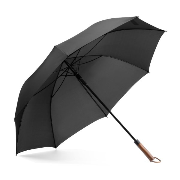 MATEO. Großer Pongee-Regenschirm (30 Zoll) - 103 - Schwarz
