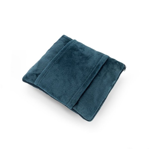 Kuschelig. 3-in-1-Set aus weichem Plüschstoff (220 g/m²), ideal für Reisen - 104 - Blau