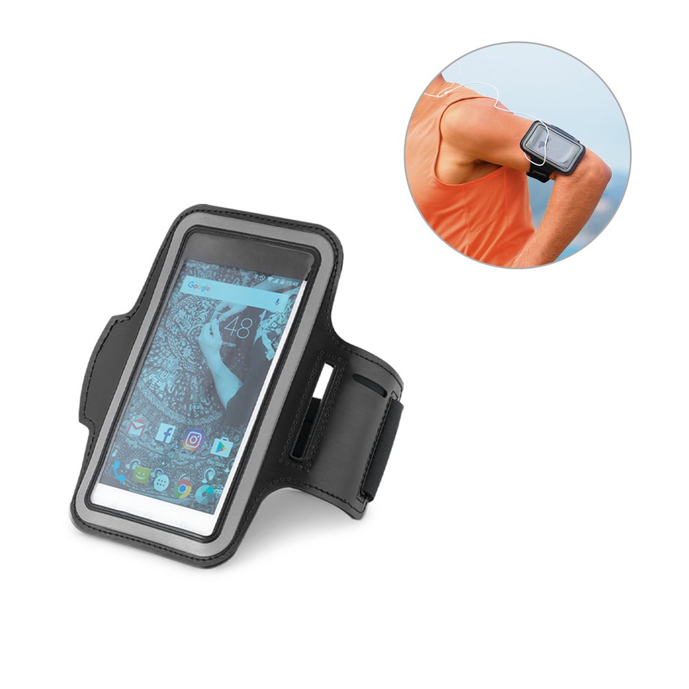KOMFORTABEL. Armband aus PU und Softshell für 6,5"-Smartphones. - KOMFORTABEL. Armband aus PU und Softshell für 6,5"-Smartphones.