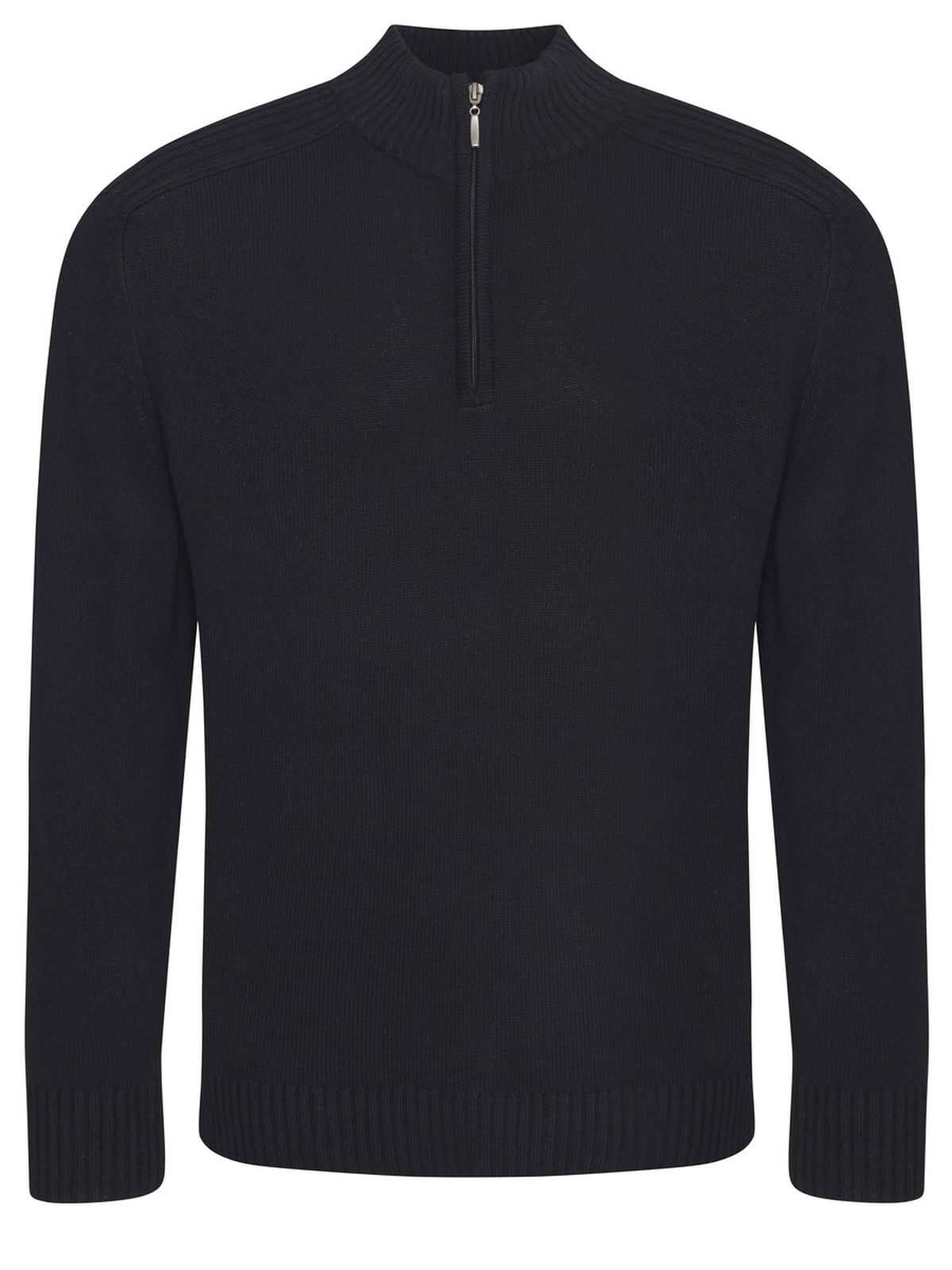Wakhan 1/4 Zip Nachhaltiger Pullover - BLK – Schwarz