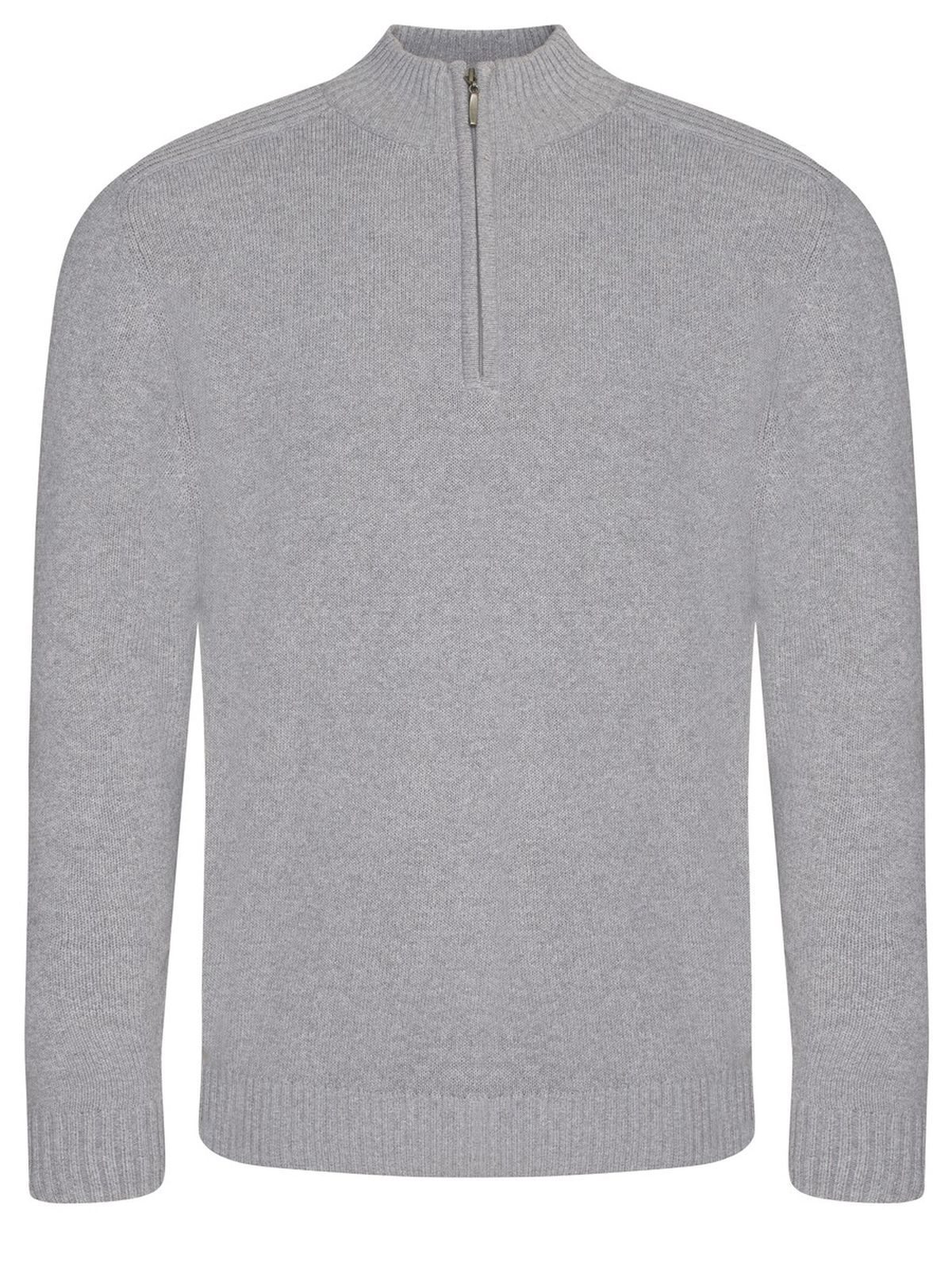 Wakhan 1/4 Zip Nachhaltiger Pullover - Heidegrau