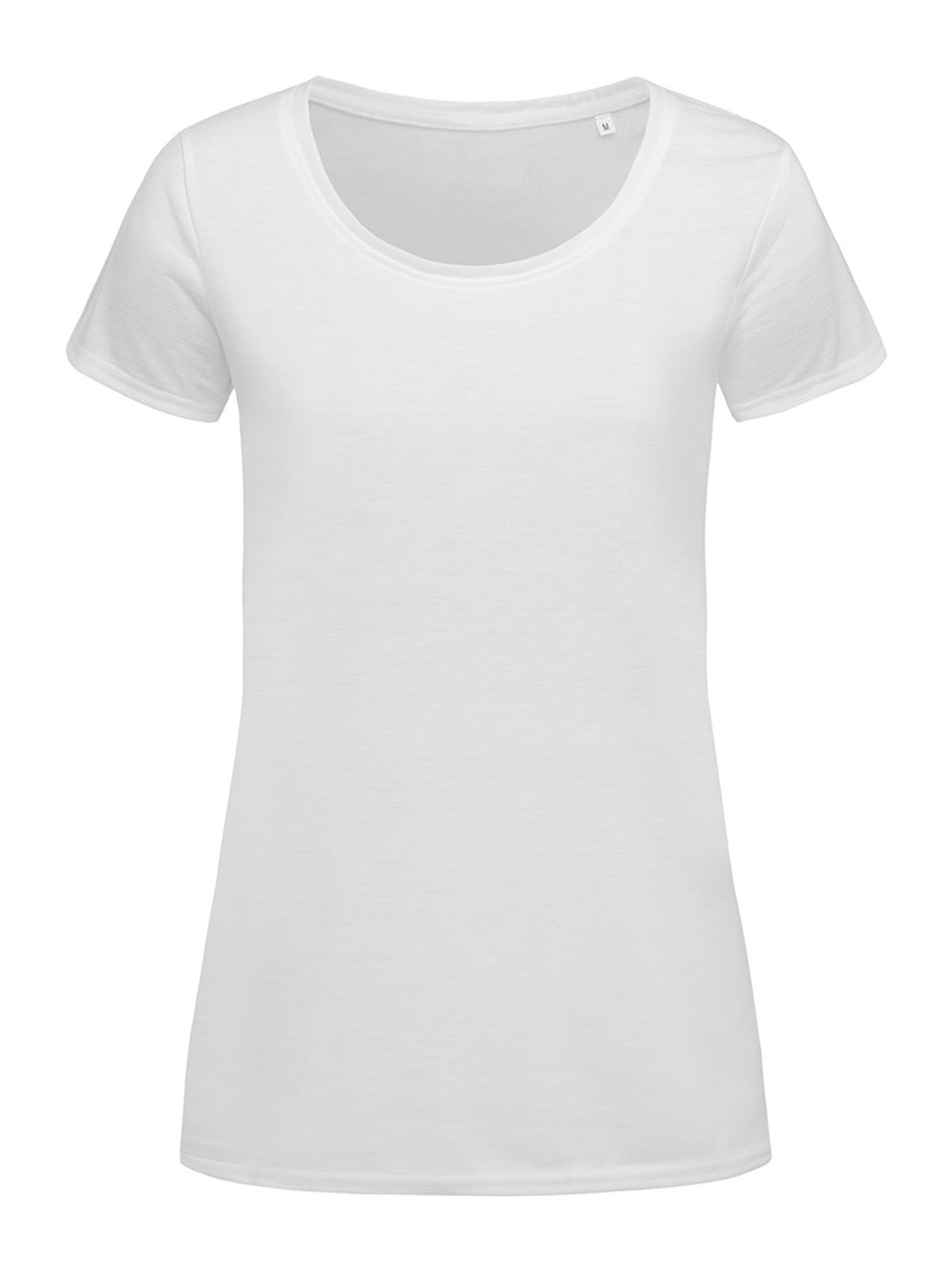 Damen-T-Shirt aus Baumwolle mit Touch-Effekt - WHI - WHI – Weiß