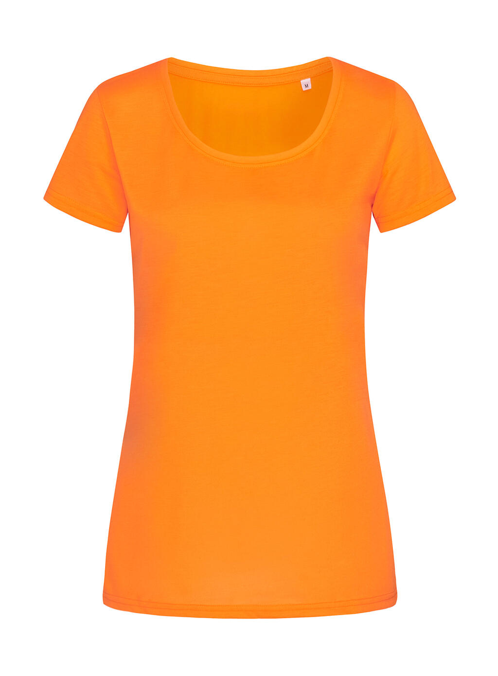 Damen-T-Shirt aus Baumwolle mit Touch-Effekt - COR - Cyber ​​Orange