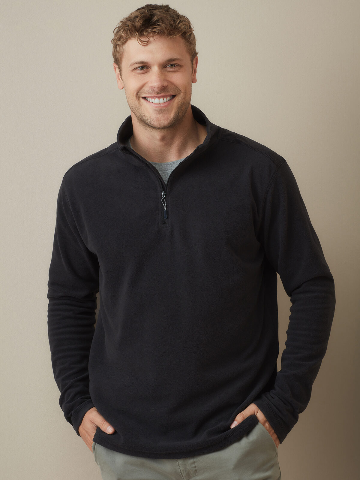 Klassischer Fleece-Halbreißverschluss