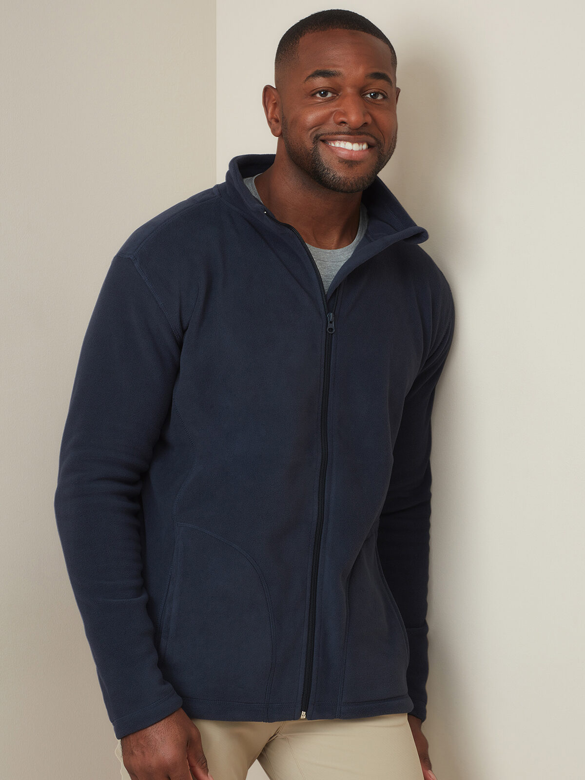 Klassische Fleecejacke