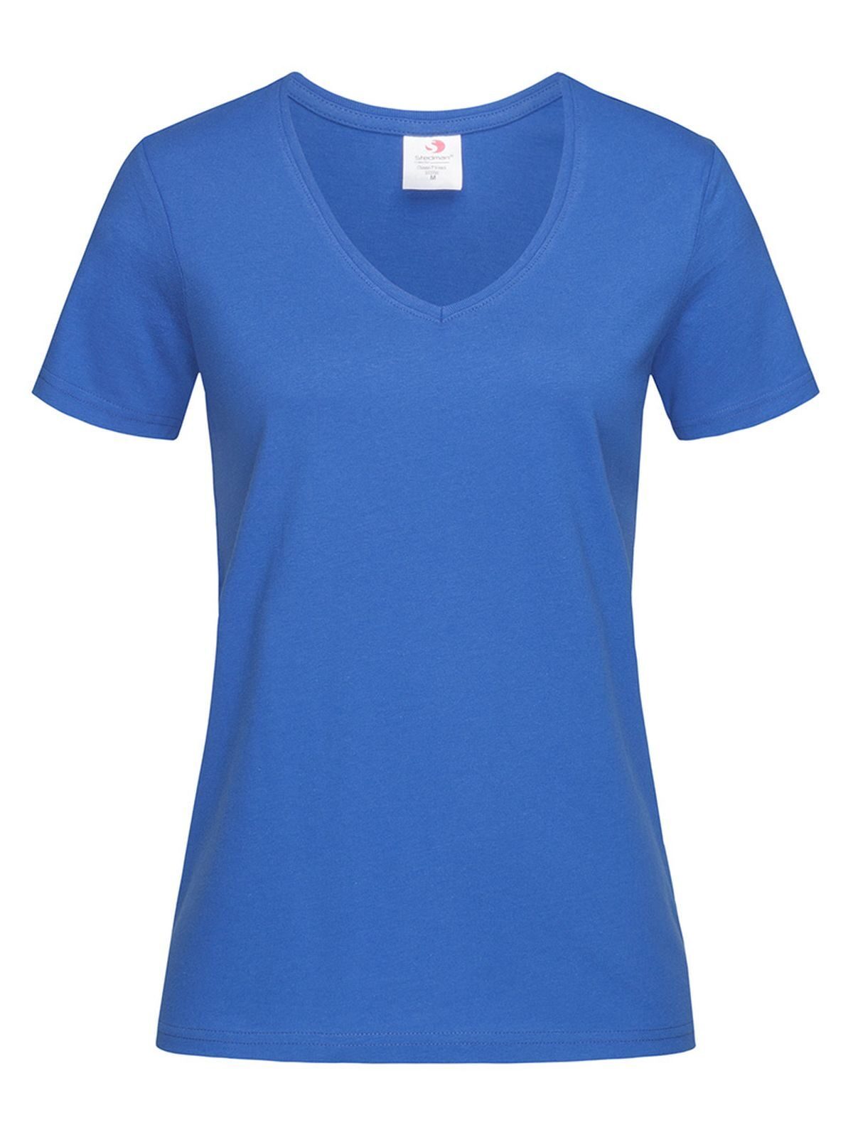 Klassisches T-Shirt mit V-Ausschnitt für Damen - BRR - Bright Royal