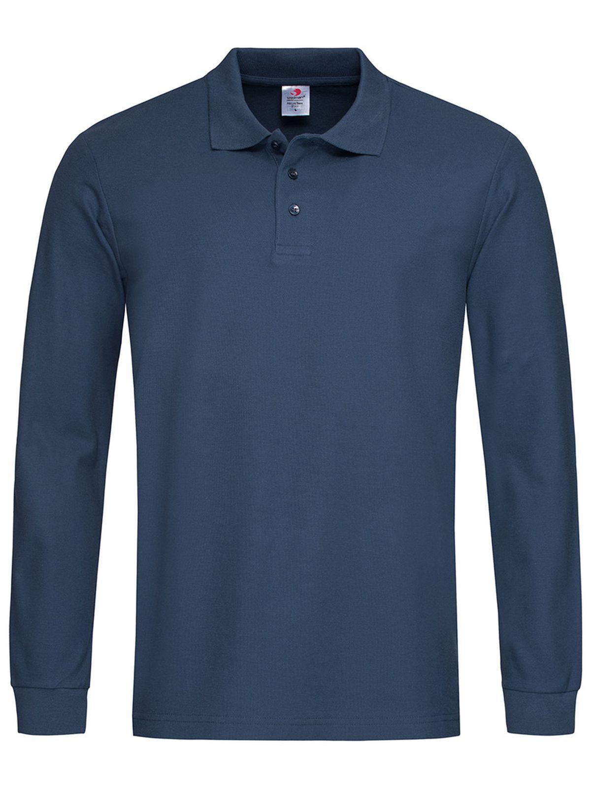 Klassisches Polo-Langarmshirt - NAV - Marineblau