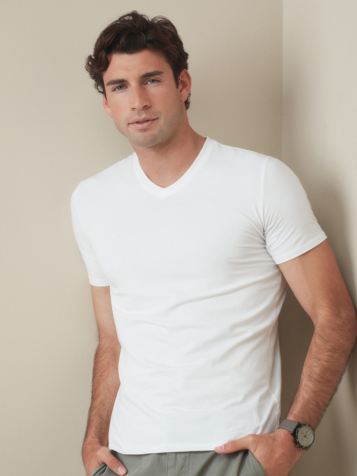 Stretch-T V-Ausschnitt