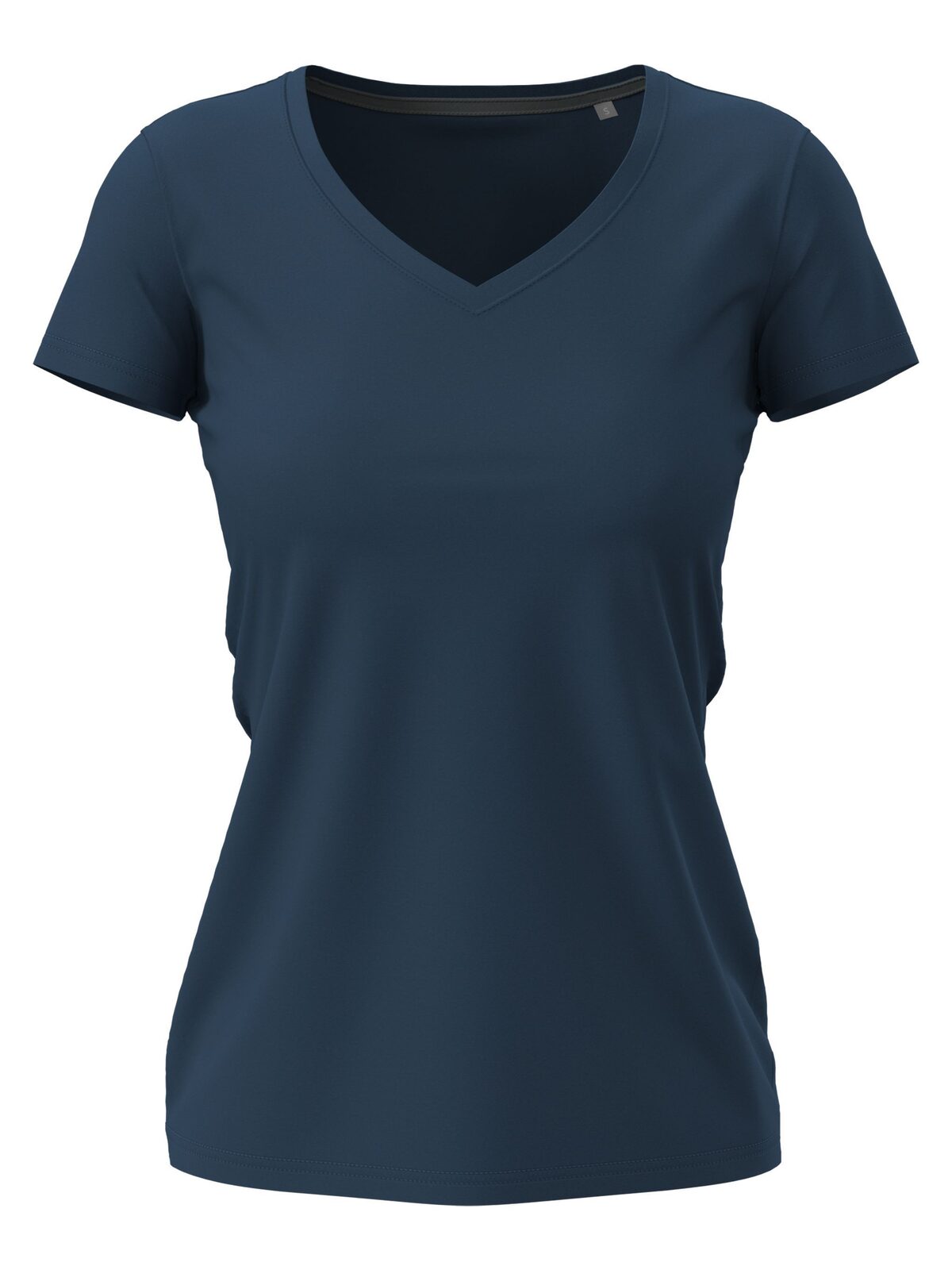 Stretch-T V-Ausschnitt Damen - NAV - Marineblau