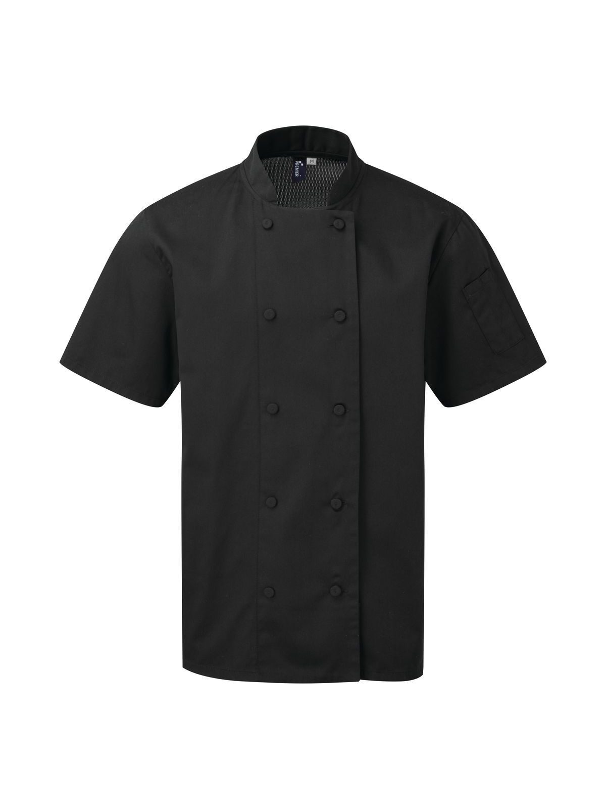 Chef's Coolchecker® Kurzarmjacke - Schwarz