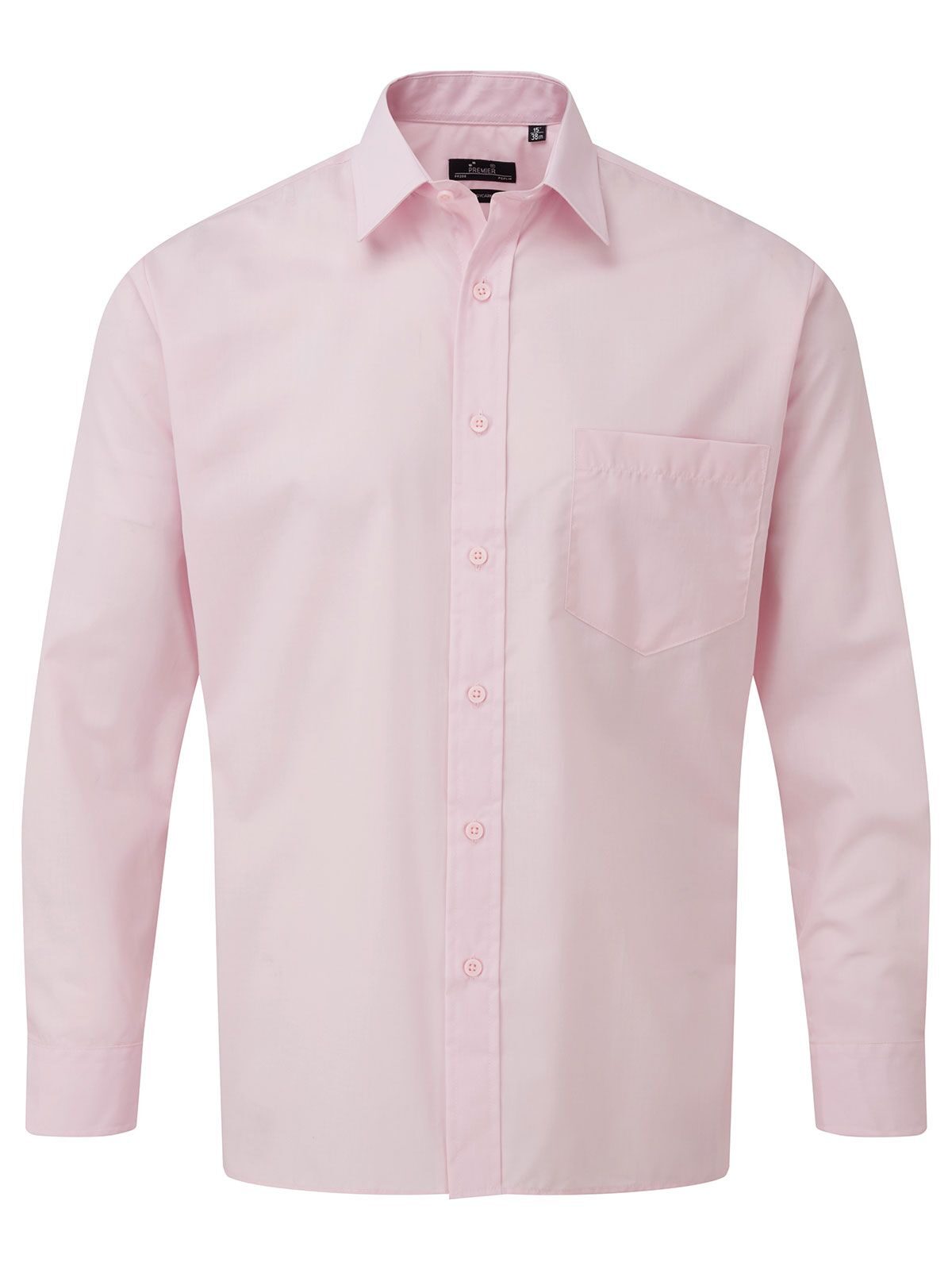 Herren-Popeline-Langarmhemd - PINK - PINK