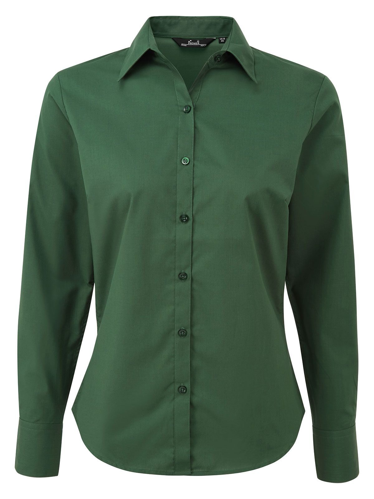 Damenbluse aus Popeline mit langen Ärmeln - BOTT - Flasche