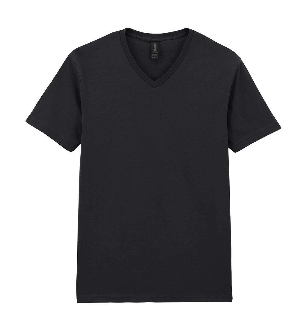 Softstyle® T-Shirt für Erwachsene mit V-Ausschnitt - 36 - Schwarz