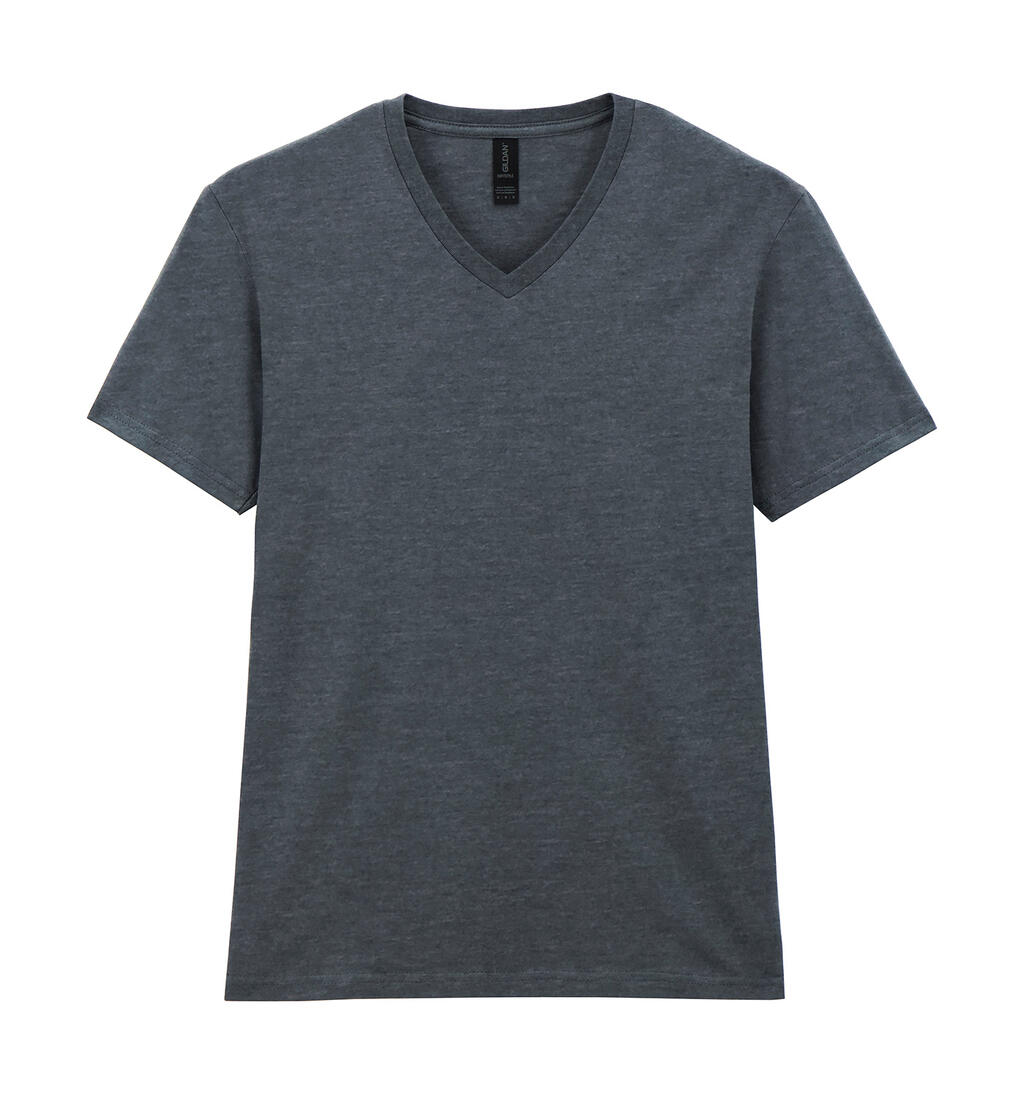 Softstyle® T-Shirt für Erwachsene mit V-Ausschnitt - 108 - Dunkelgrau meliert