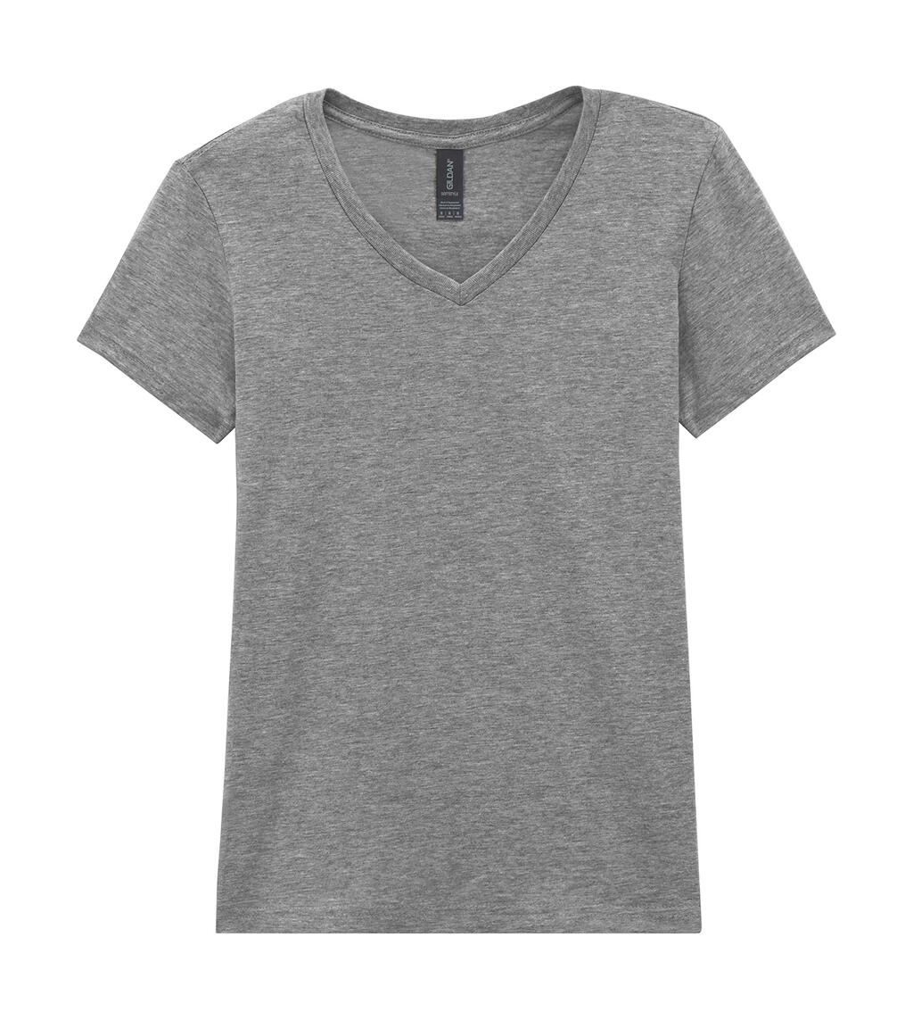 Softstyle® Damen-T-Shirt mit V-Ausschnitt - 295 - Sportgrau
