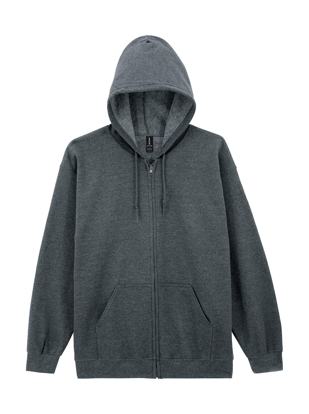 Heavy Blend™ Kapuzenpullover für Erwachsene mit durchgehendem Reißverschluss - Dunkelgrau meliert