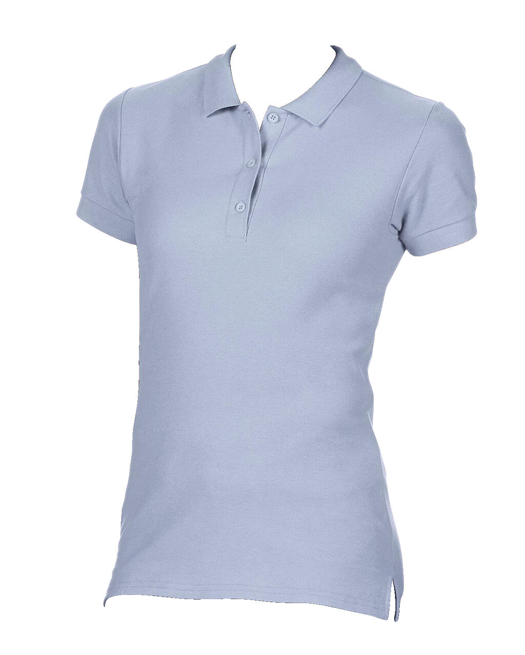 Damen-Poloshirt aus Premium-Baumwolle mit Doppelpiqué-Muster - 69 - Hellblau