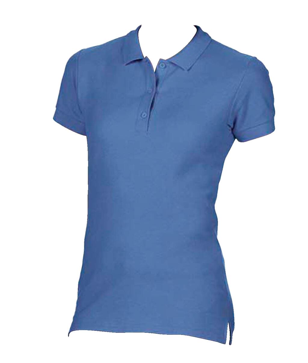 Damen-Poloshirt aus Premium-Baumwolle mit Doppelpiqué-Muster - 23G - Flo Blue